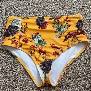 Shein high rise floral swim bottoms